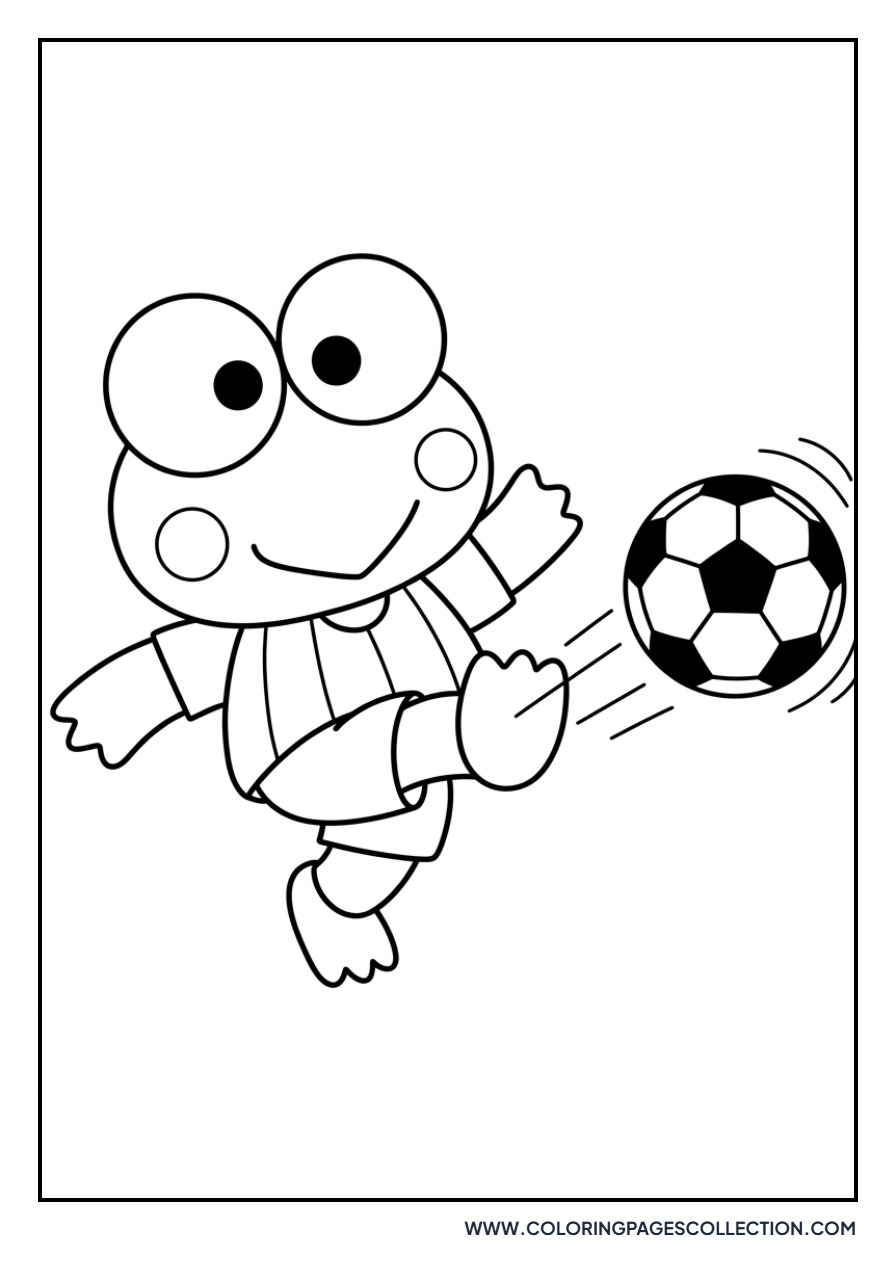 Keroppi Playing Soccer