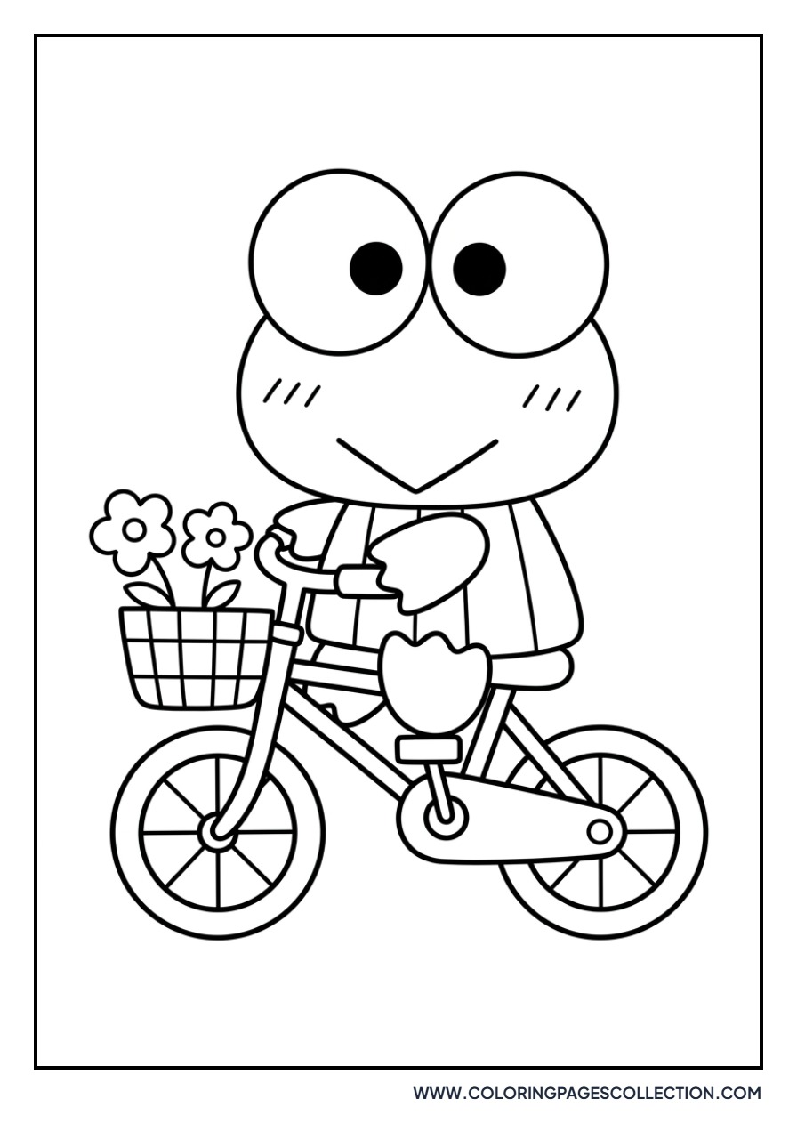 Keroppi Riding a Bicycle