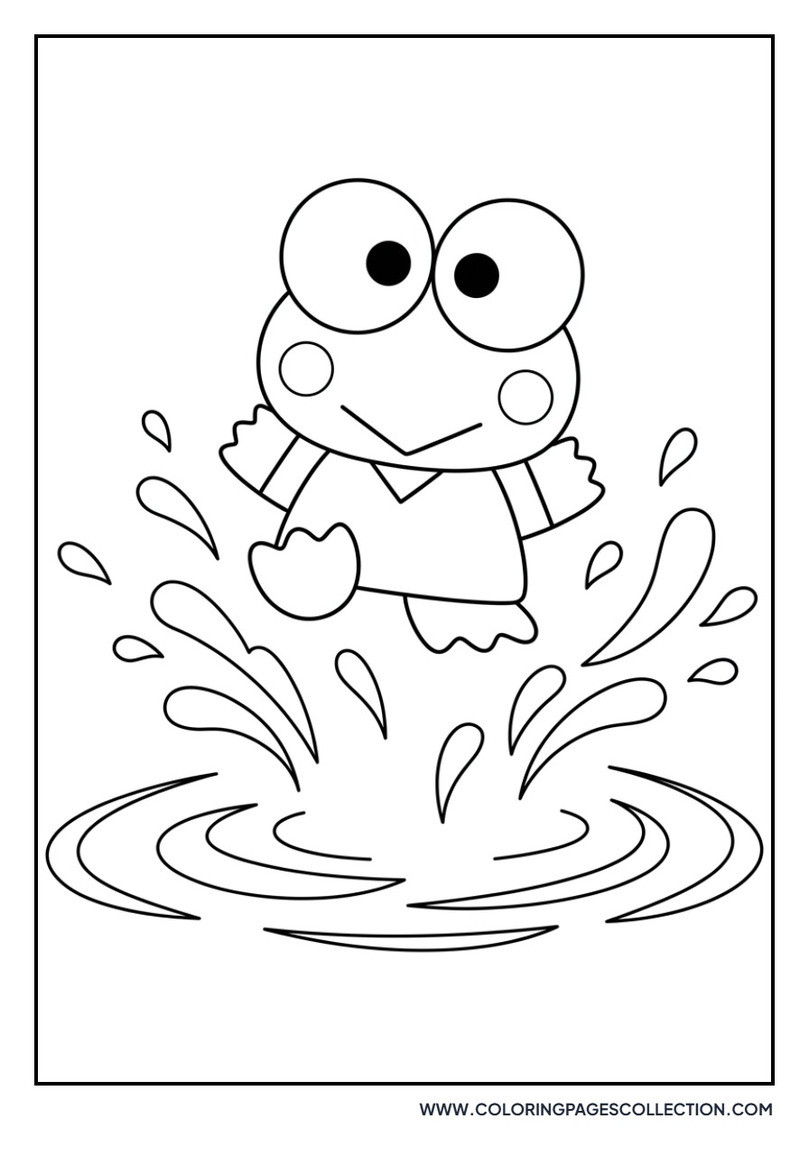Keroppi Splashing in Water
