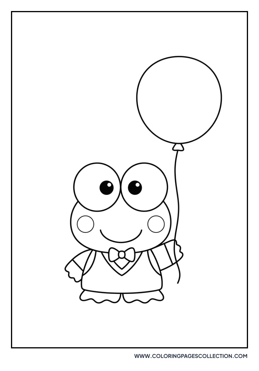 Keroppi with a Balloon