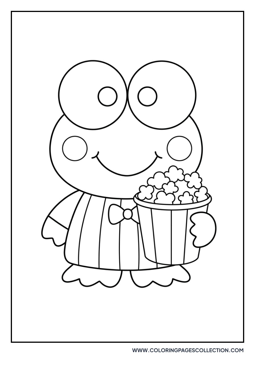 Keroppi with Popcorn