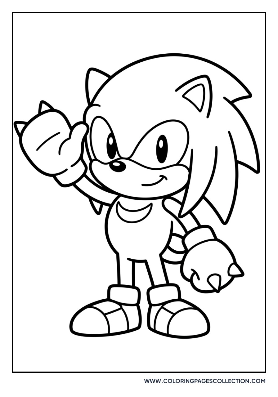 Chibi Knuckles Waving