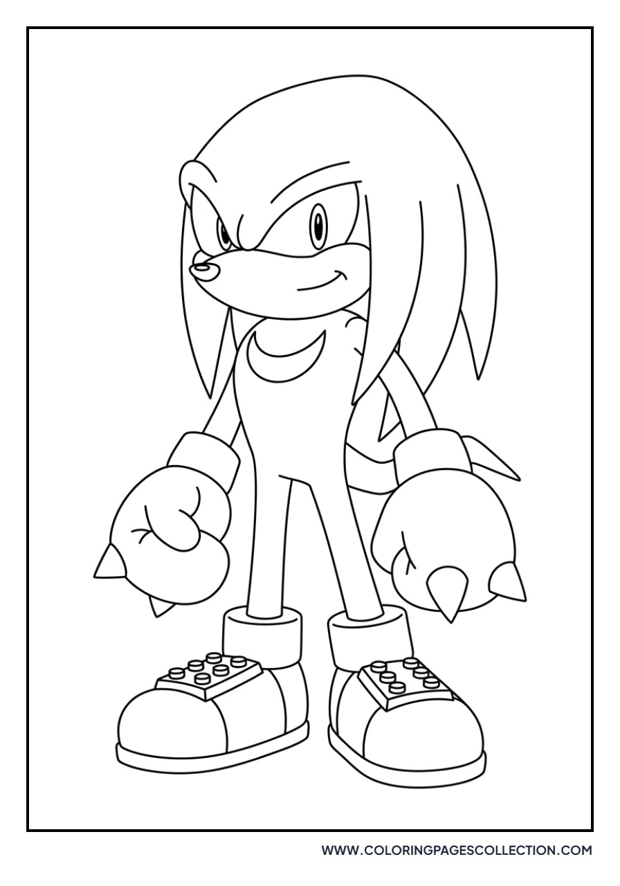 Knuckles Coloring Page