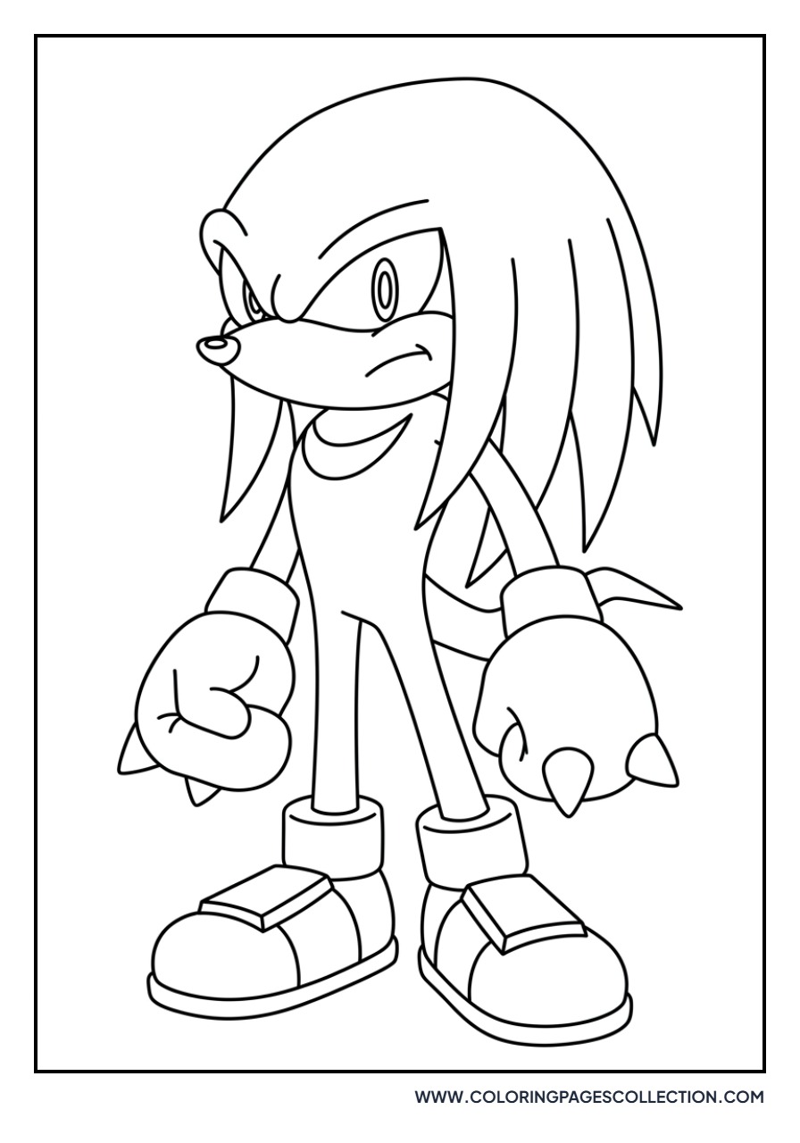 Detailed Knuckles Drawing
