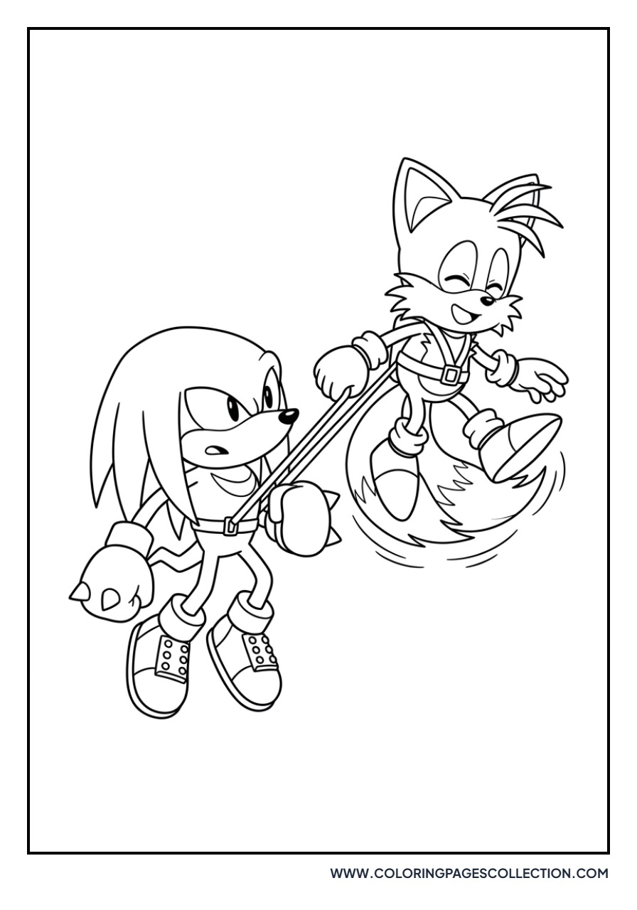 Knuckles and Tails Flying