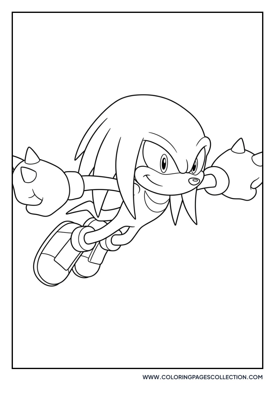 Knuckles Gliding Downward