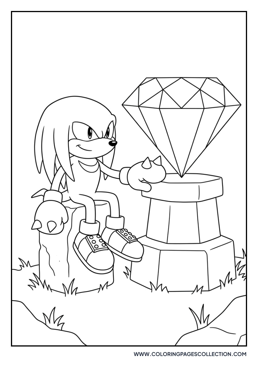 Knuckles Guarding Master Emerald