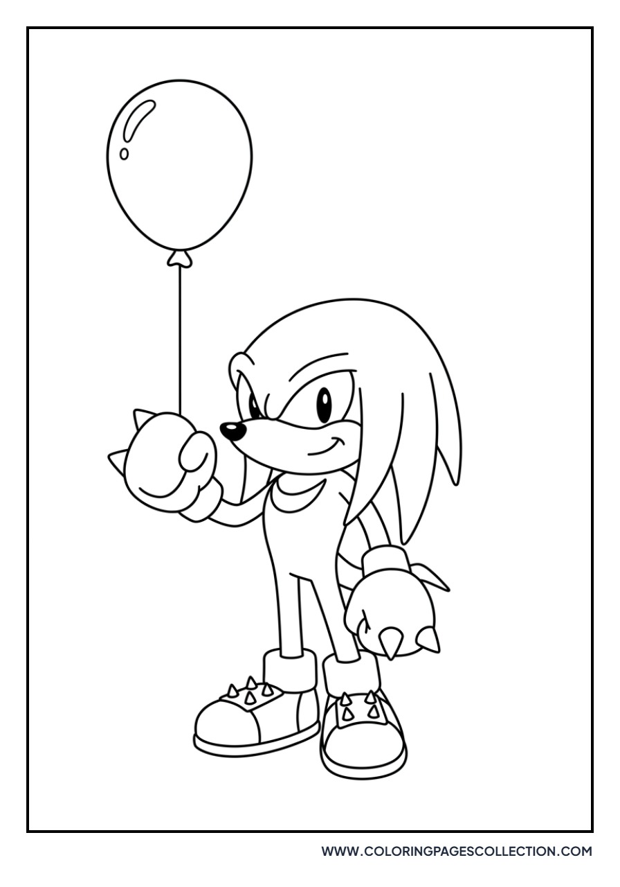 Knuckles Holding a Balloon