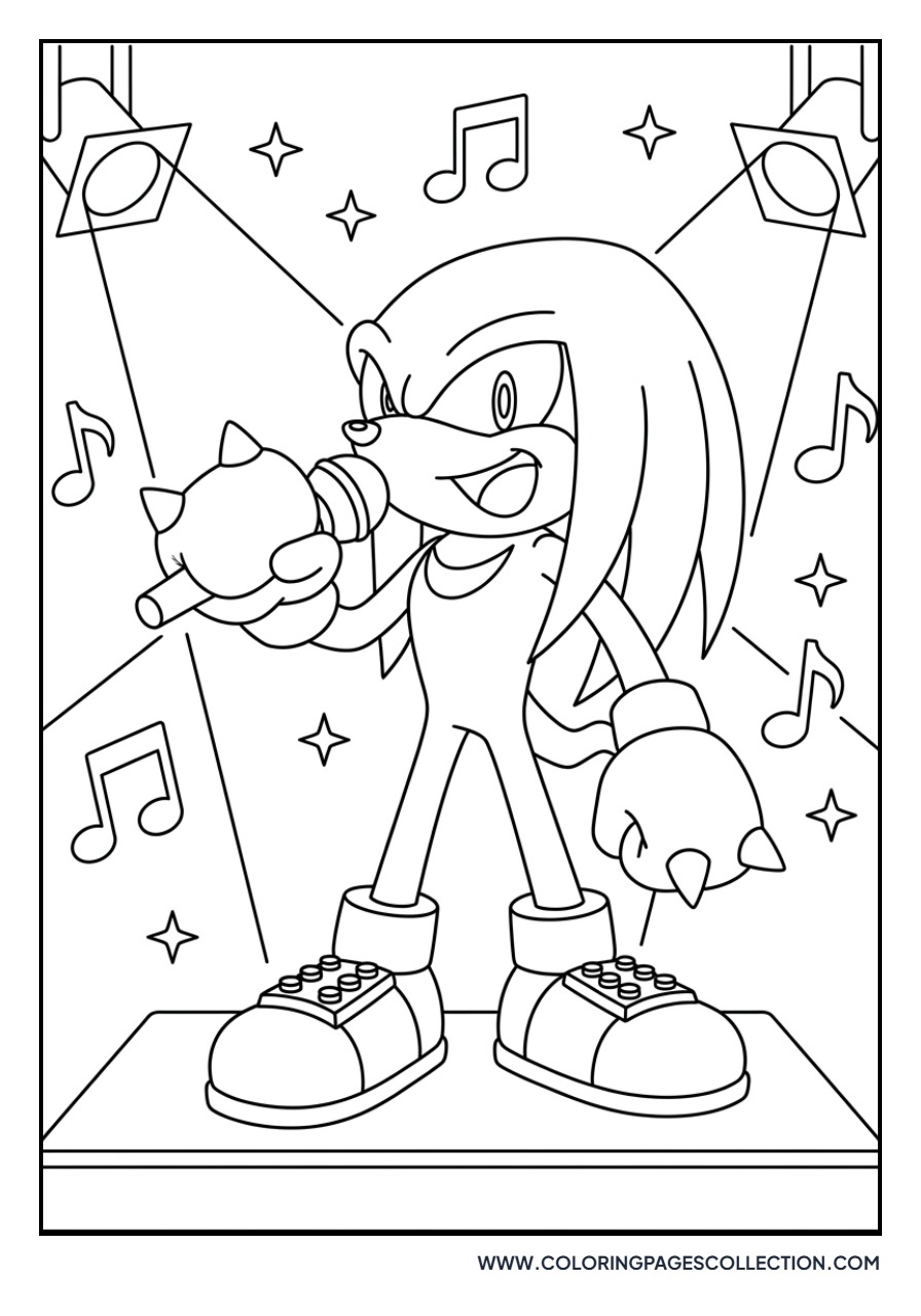Knuckles Singing Loudly