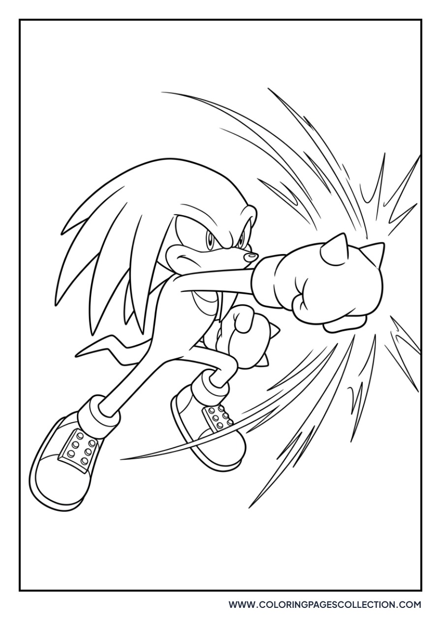 Knuckles Throwing a Punch