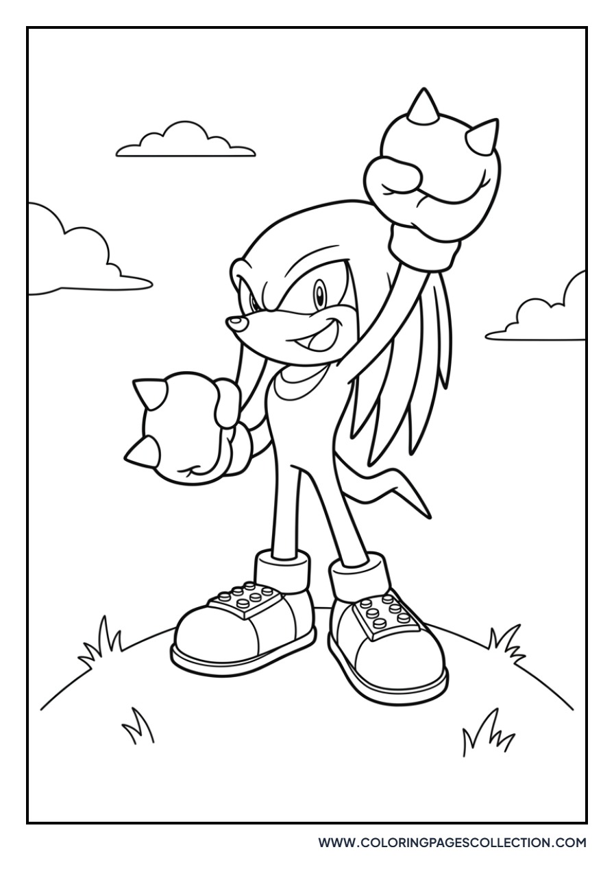 Knuckles Victory Pose