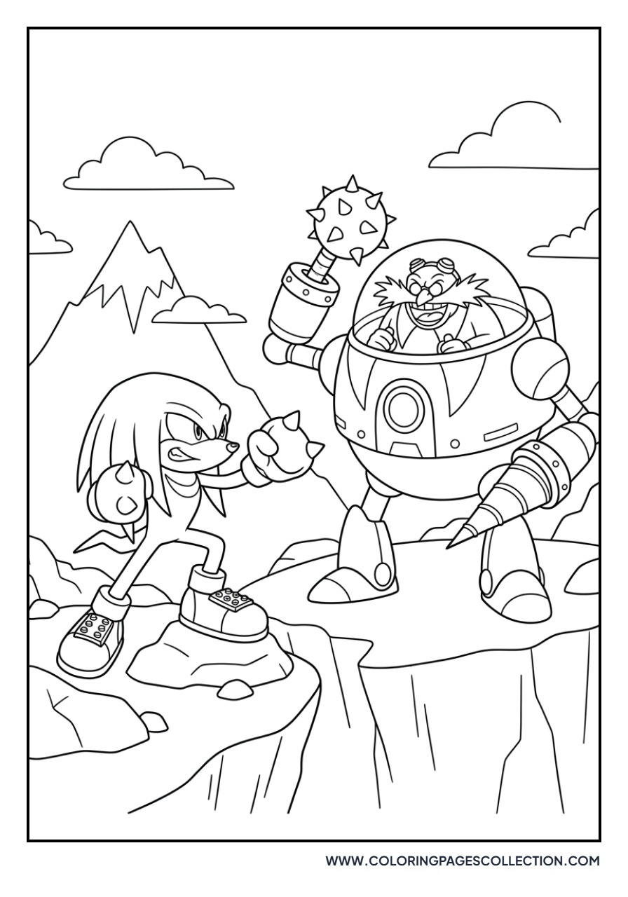 Knuckles vs Dr. Eggman
