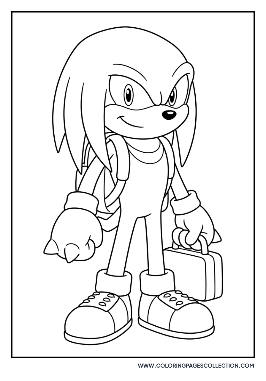 Knuckles with School Backpack