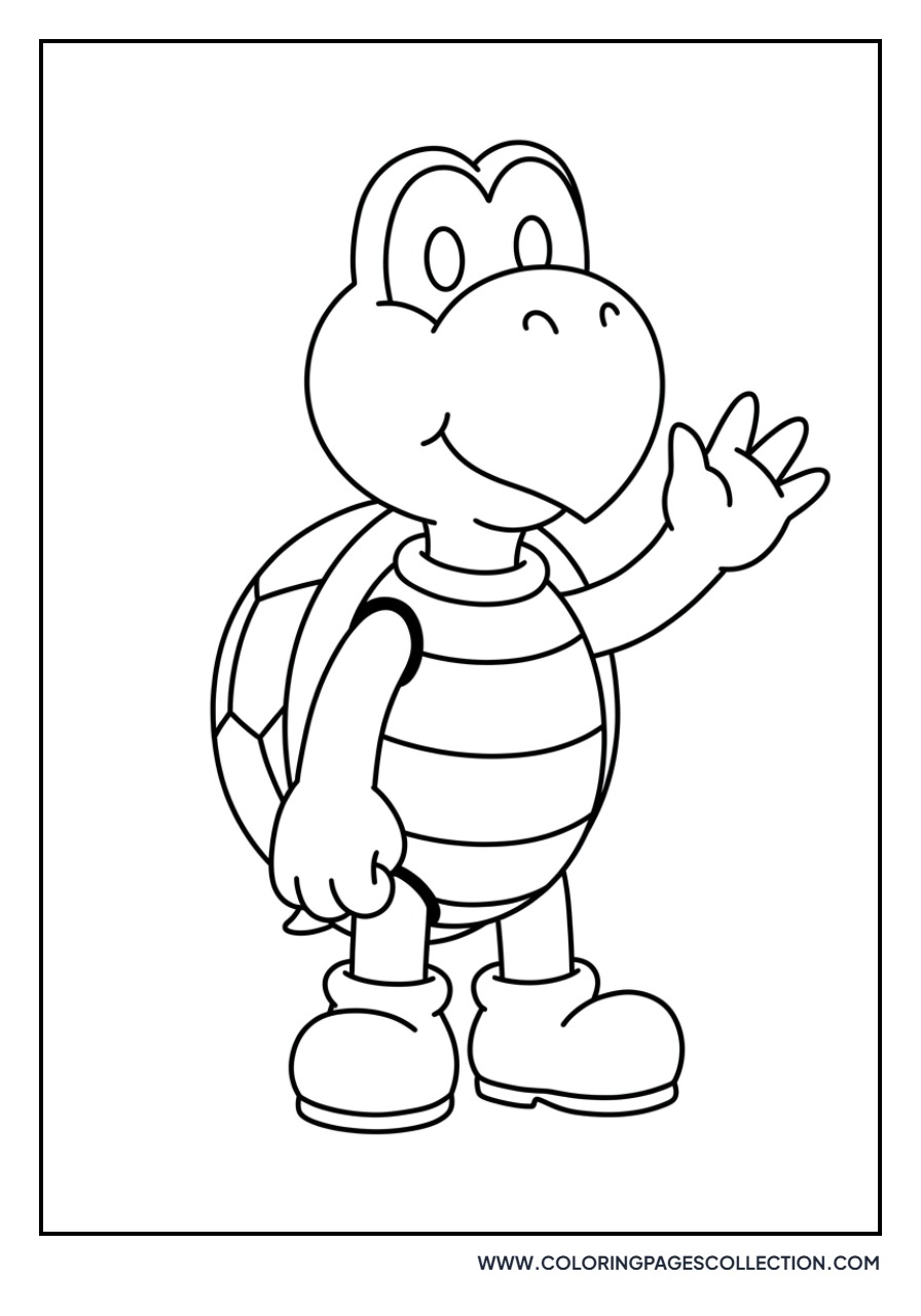 Happy Koopa Troopa Waving