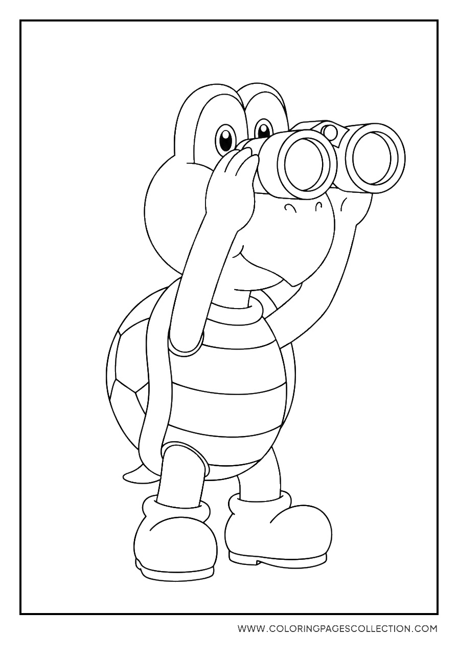 Koopa Troopa Looking Through Binoculars