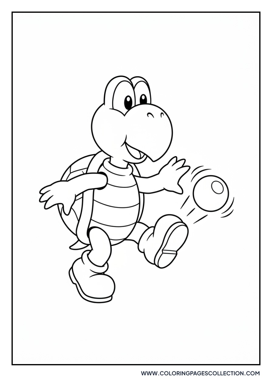 Koopa Troopa Playing Ball