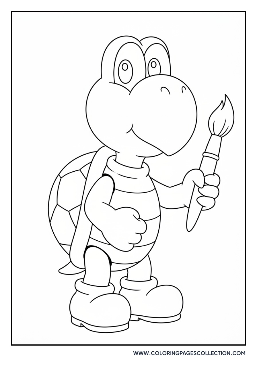 Koopa Troopa with a Brush
