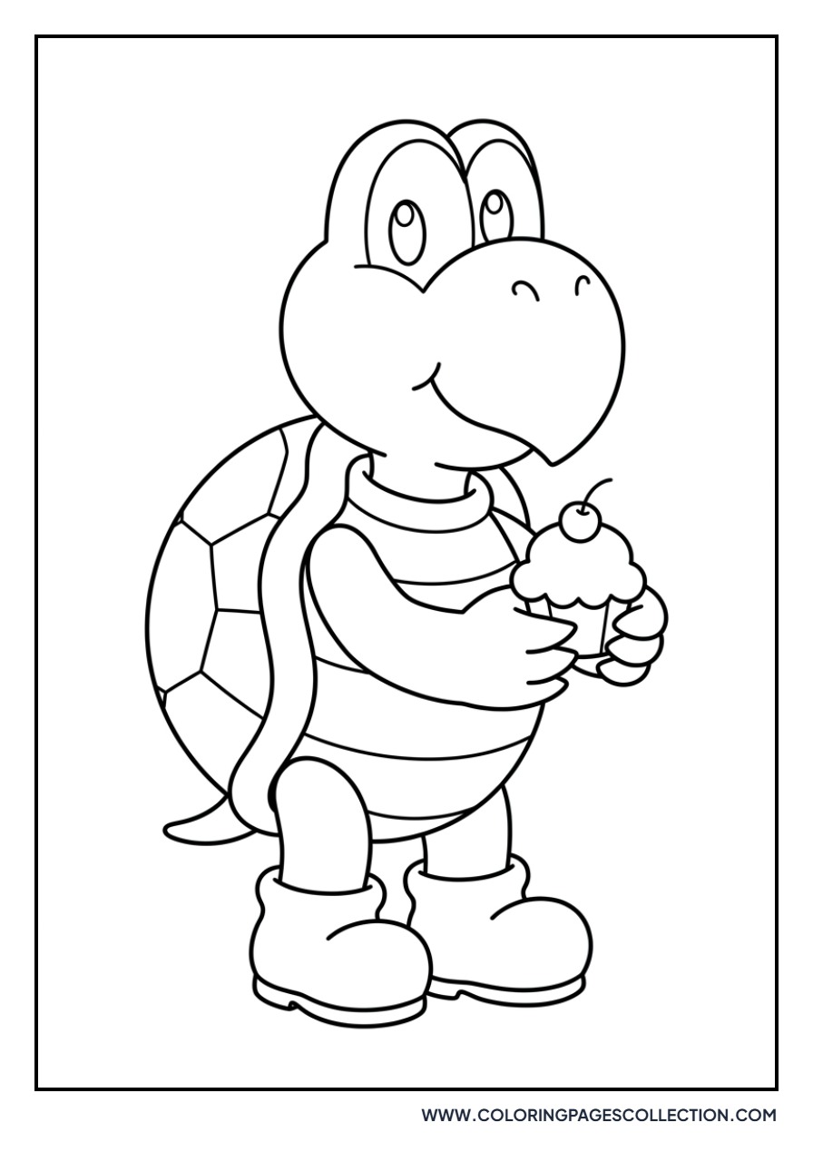 Koopa Troopa with a Cupcake