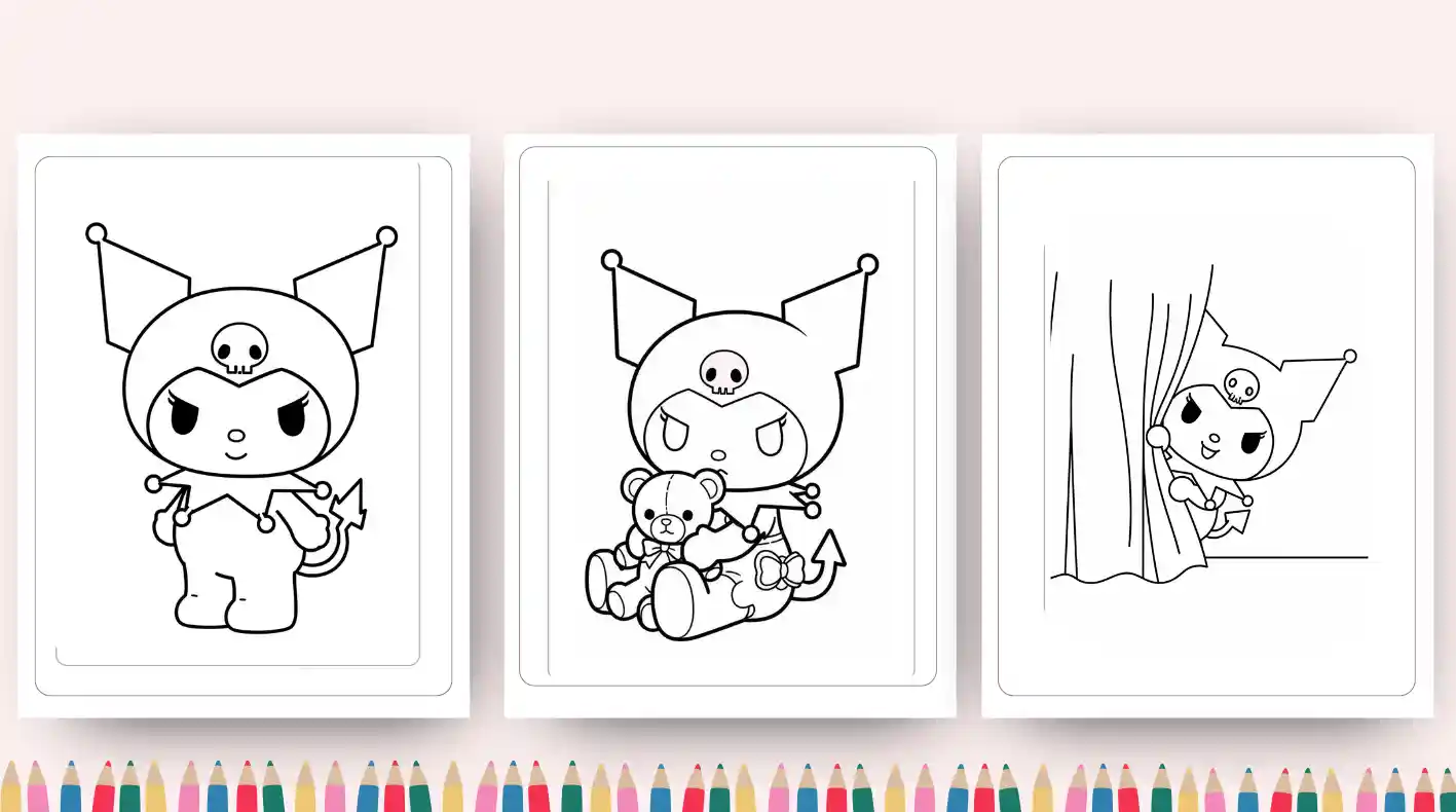 kuromi coloring pages