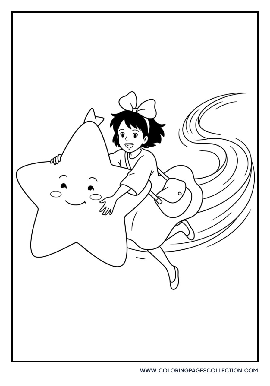 Kiki Flying on a Star