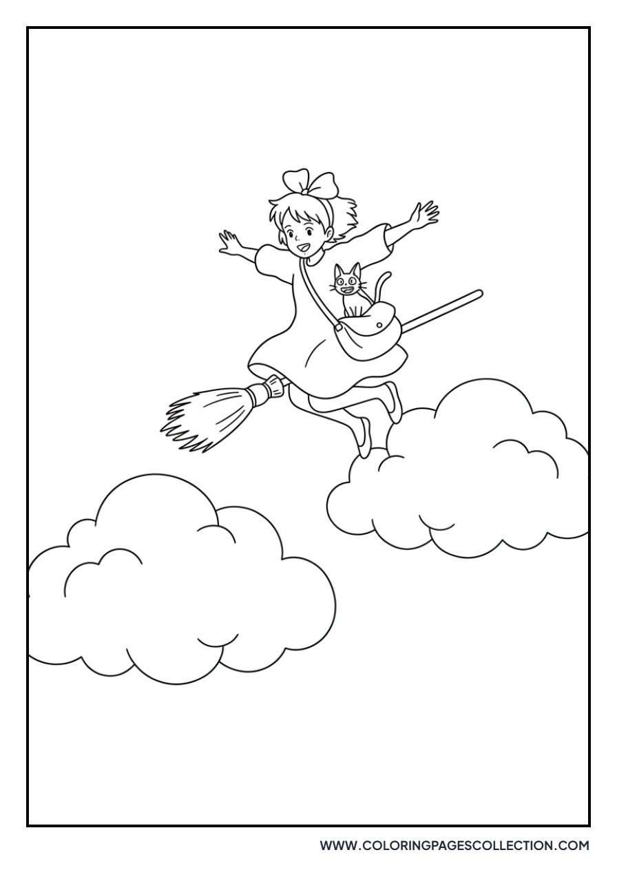 Kiki Jumping on Clouds