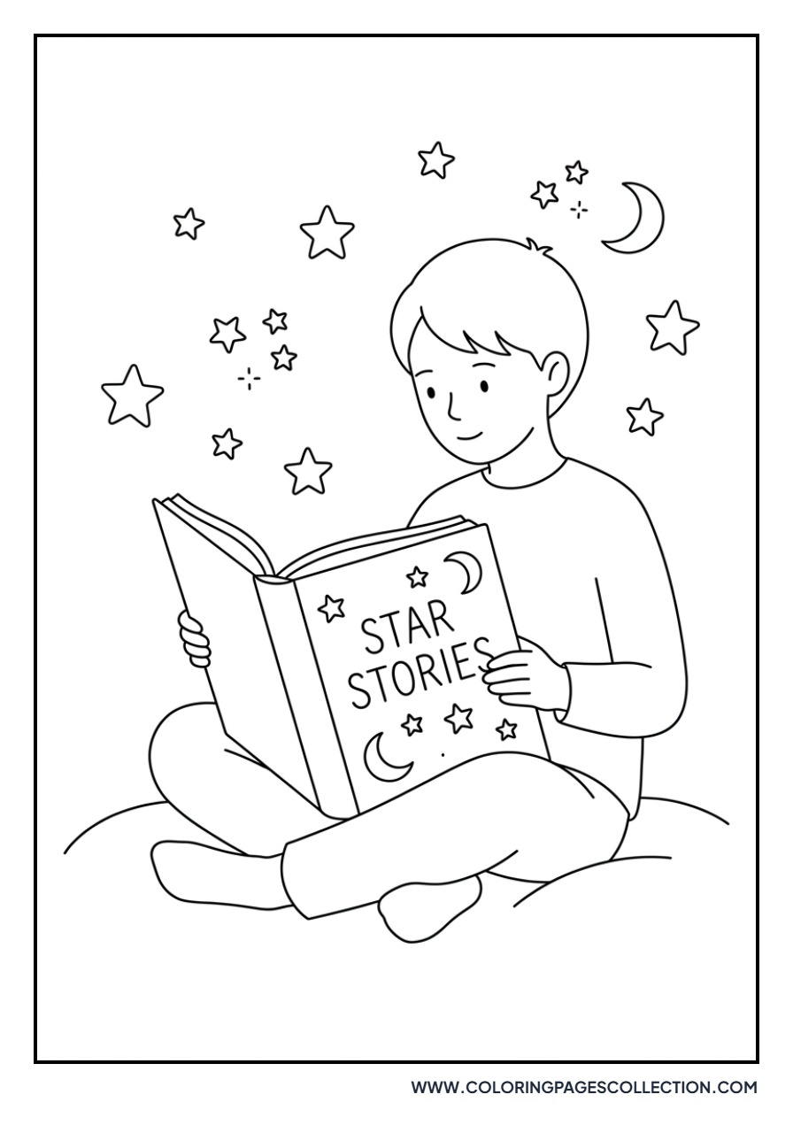 Kiki Reading a Book