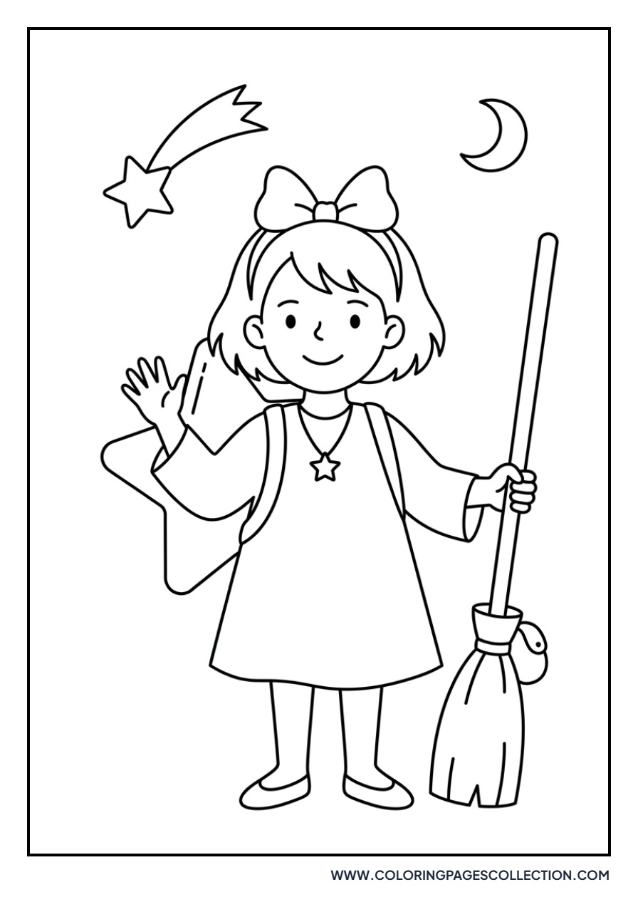 Kiki with a Star Backpack