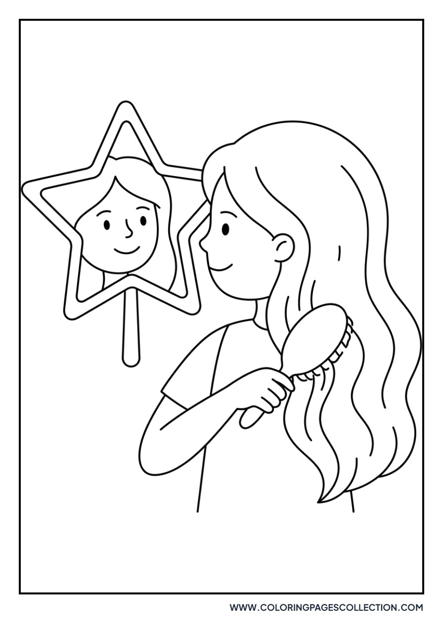 Lala Brushing Hair