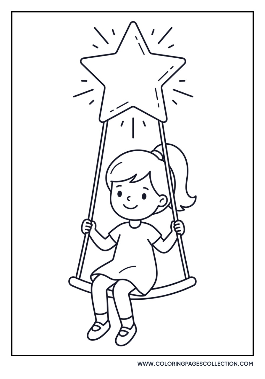 Lala on a Star Swing