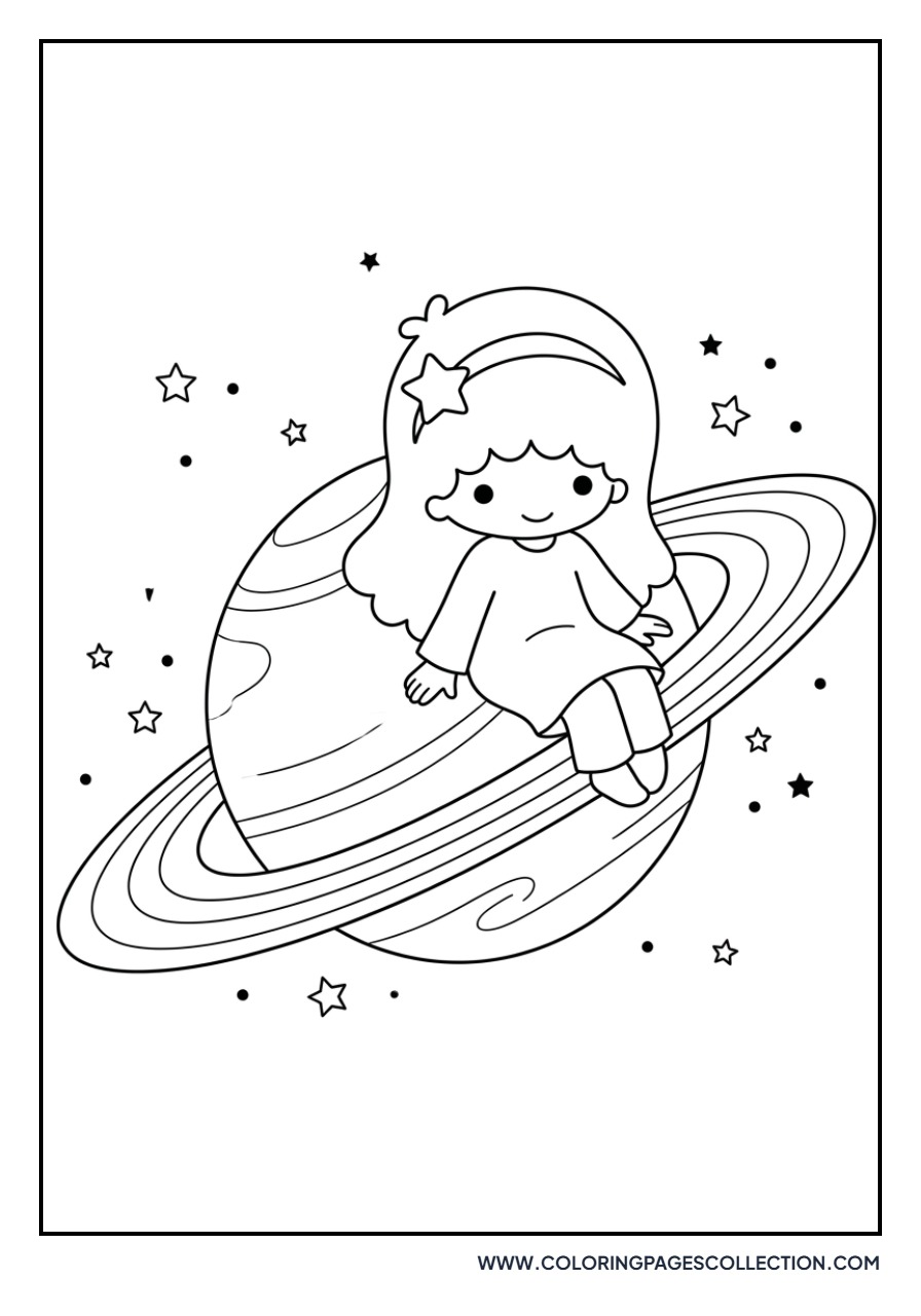 Lala Sitting on Saturn