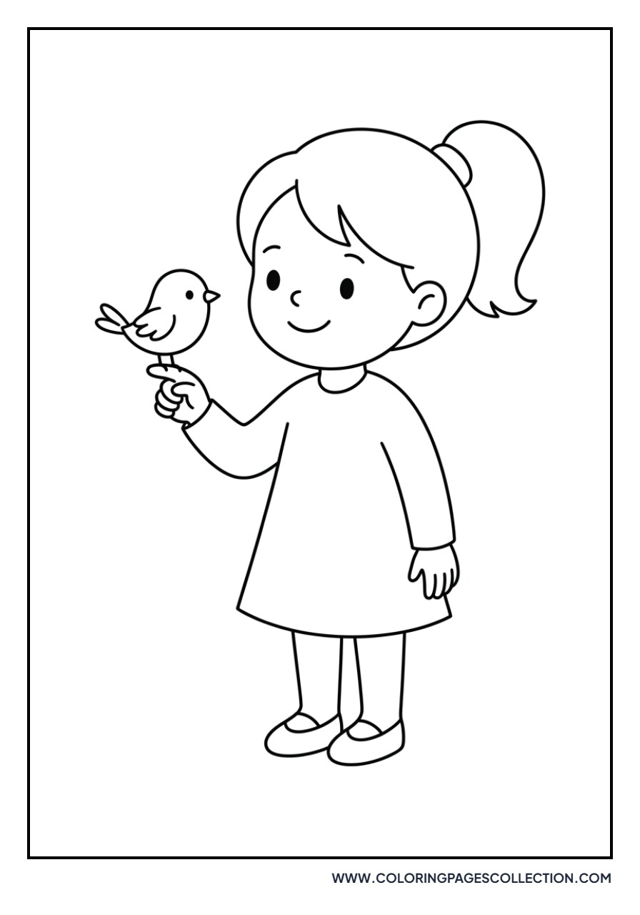 Lala with a Bird Friend