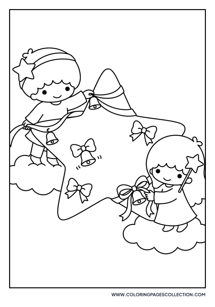Twins Decorating a Star