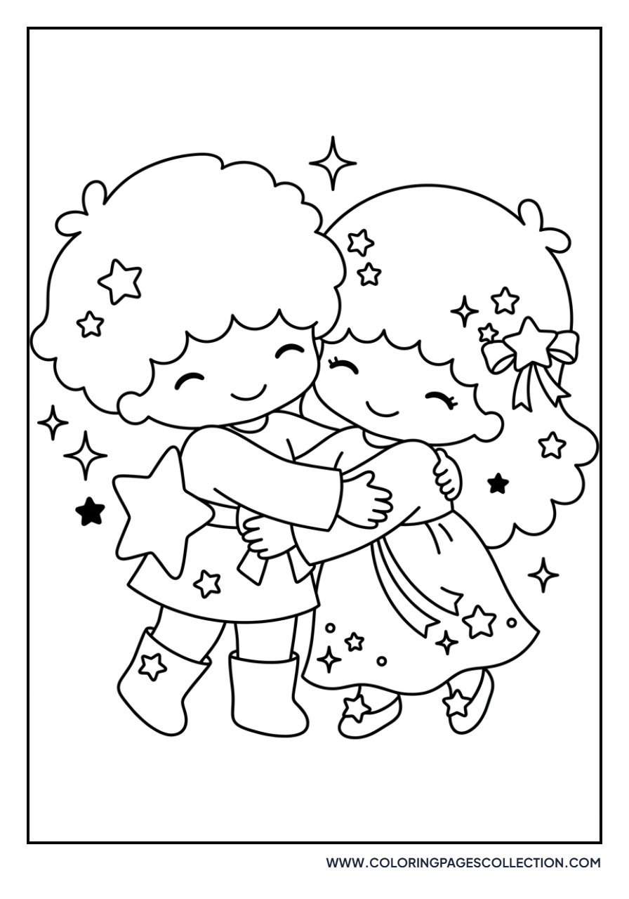 Twins Hugging