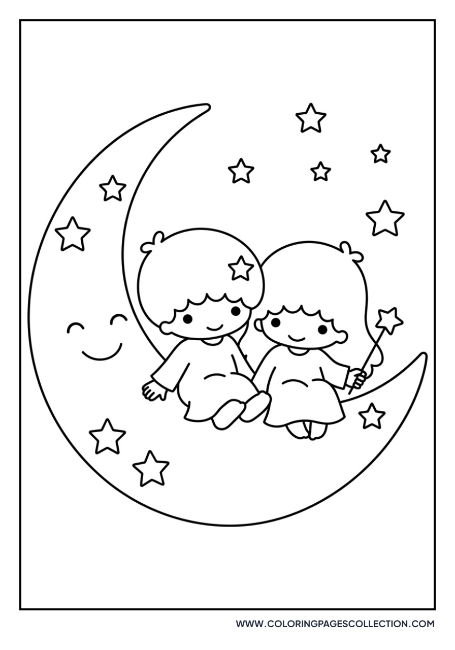 Twins on Crescent Moon