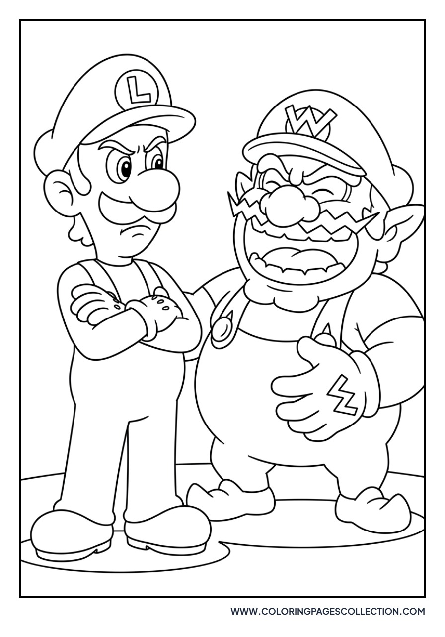 Luigi and Wario Confrontation