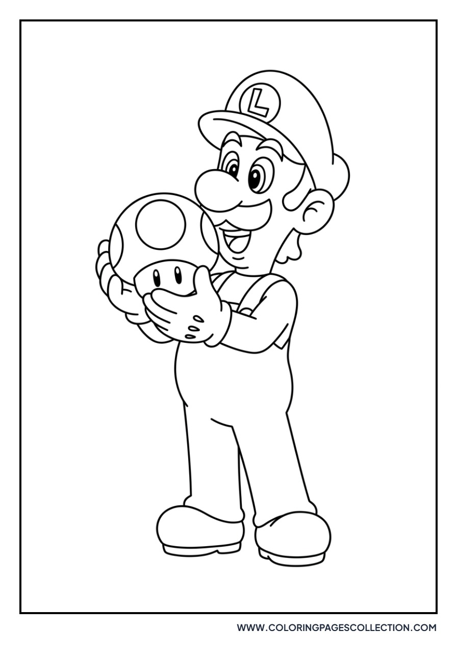 Luigi Eating a Mushroom