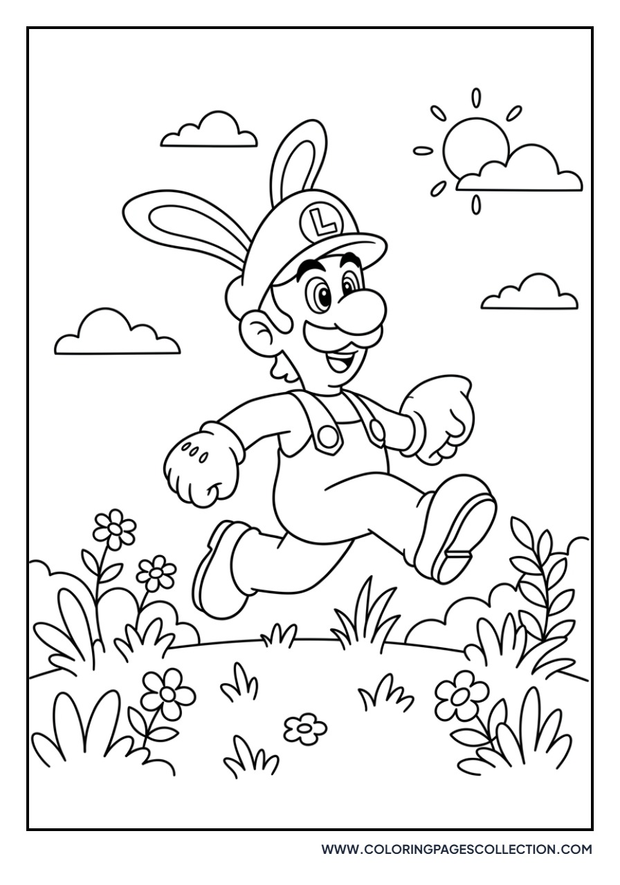 Luigi in a Rabbit Suit
