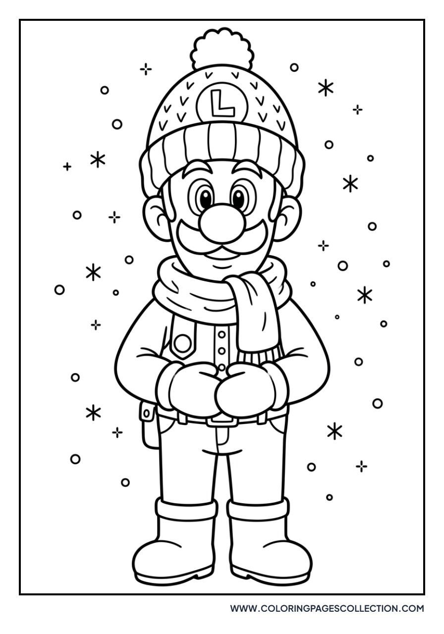 Luigi in a Winter Scarf