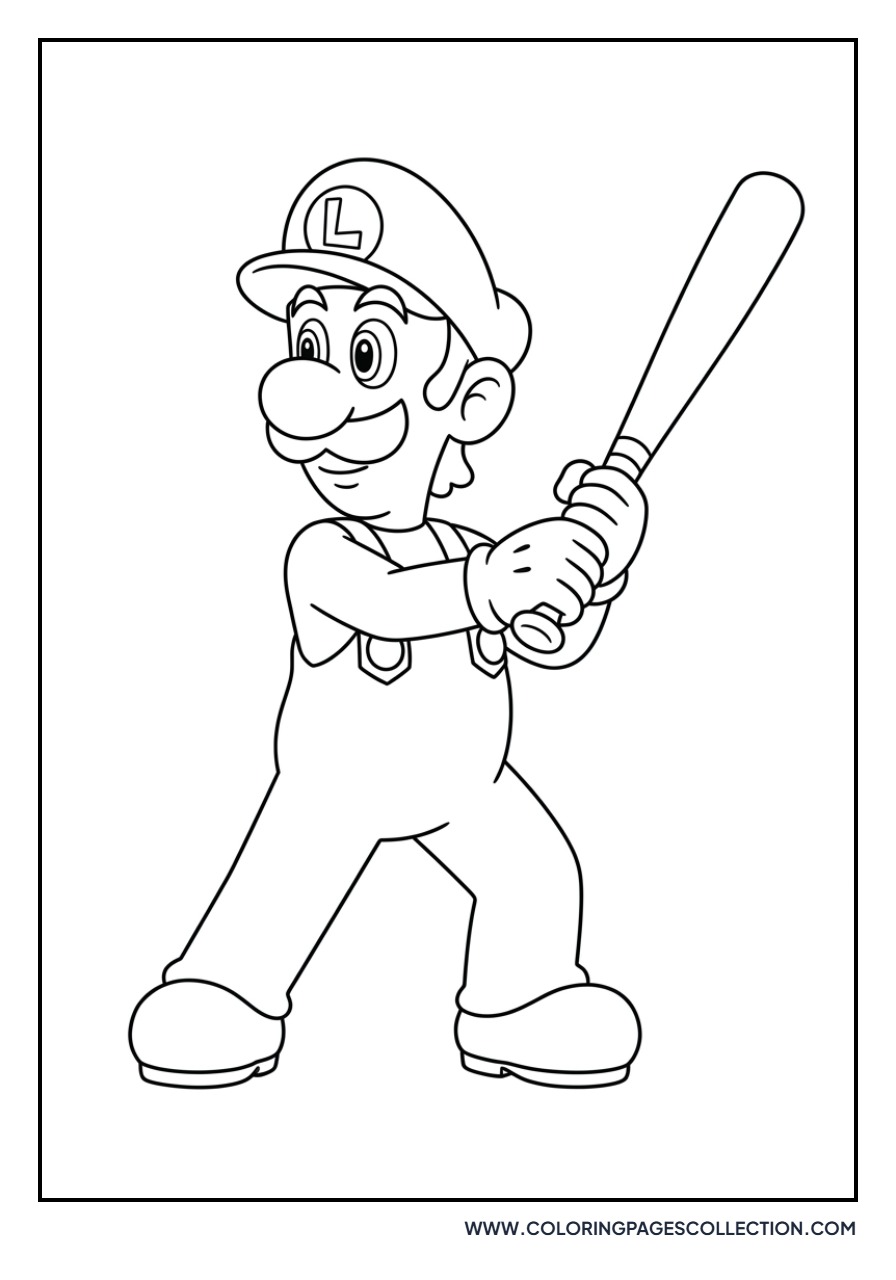 Luigi Playing Baseball