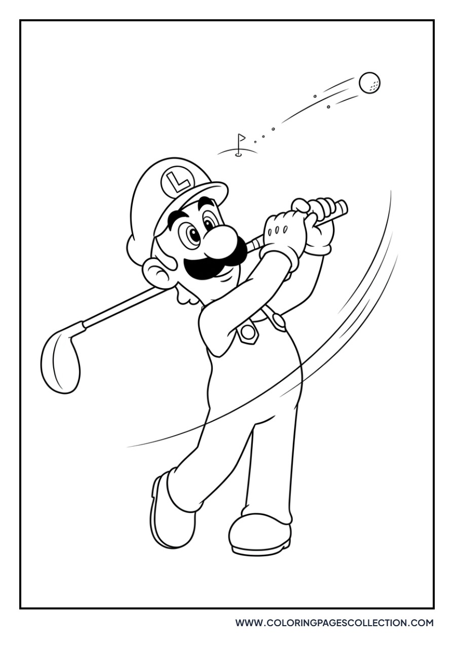 Luigi Playing Golf