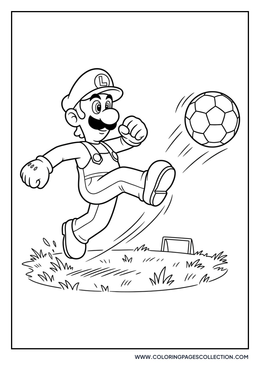 Luigi Playing Soccer