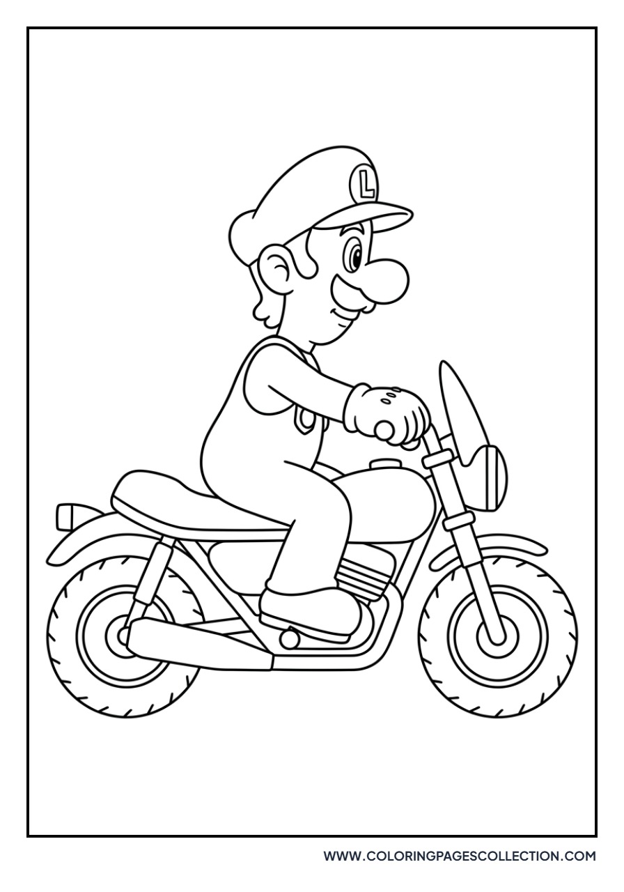 Luigi Riding a Bike