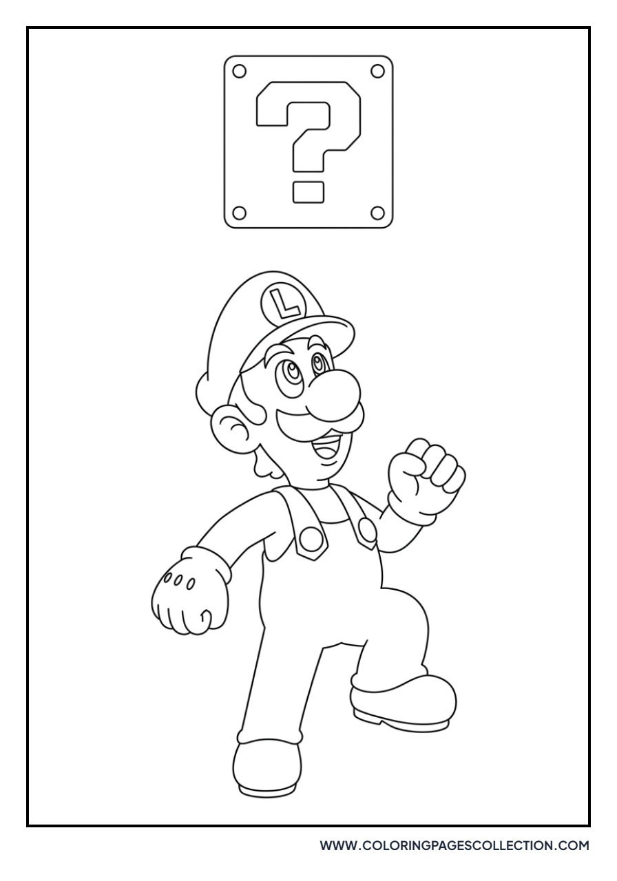 Luigi Under a Question Block