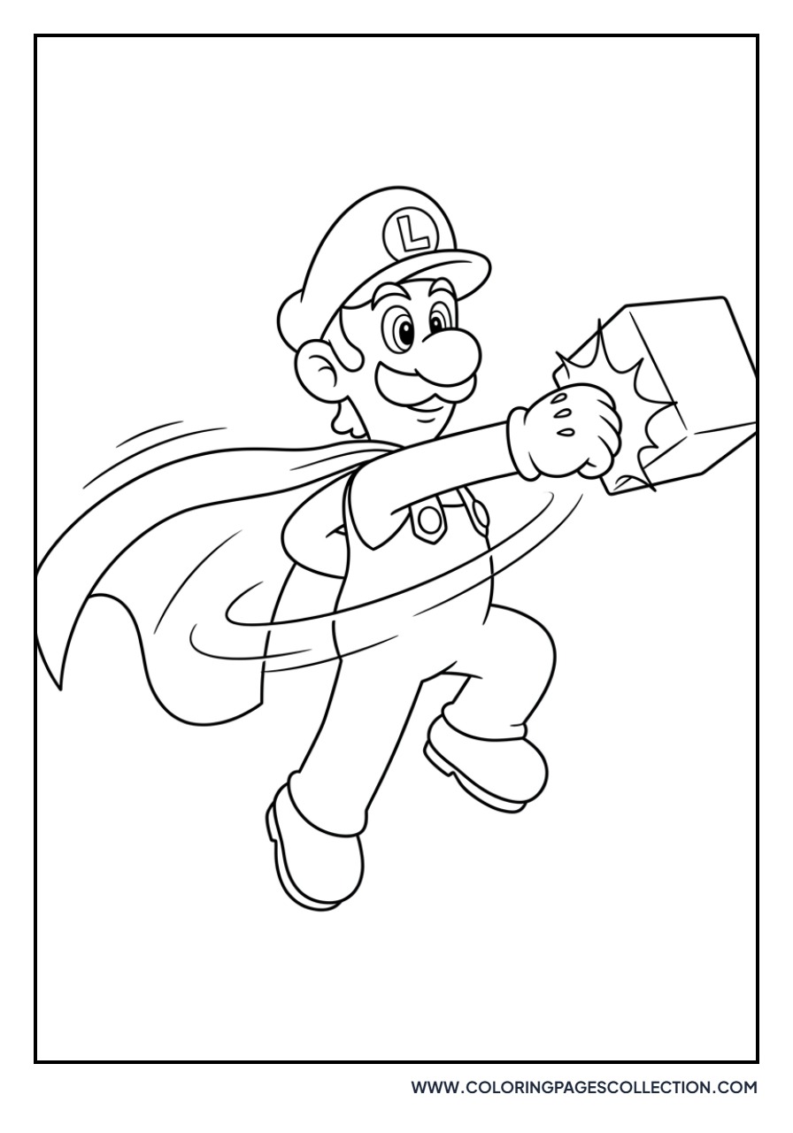 Luigi Using a Cape