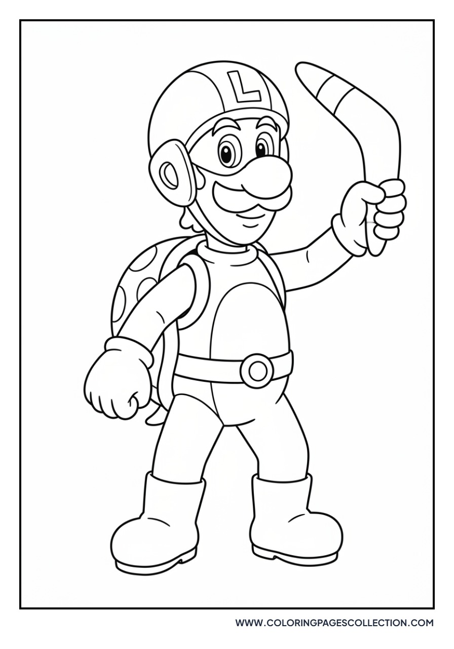 Luigi with a Boomerang