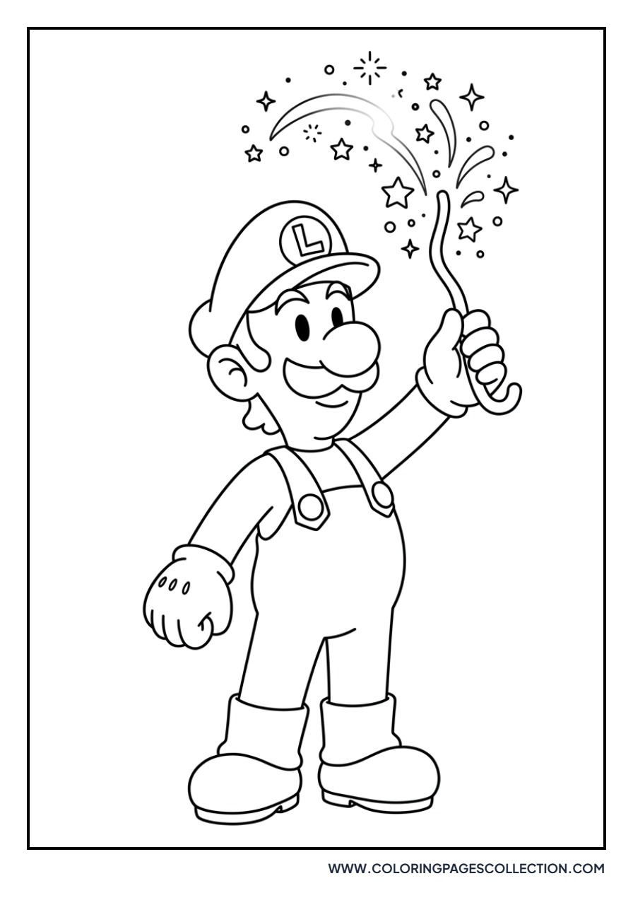 Luigi with a Magic Wand