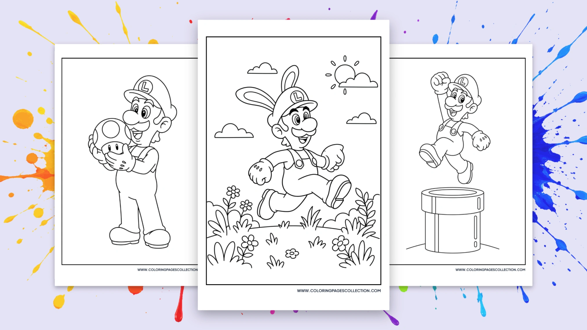67+ Free Printable Luigi Coloring Pages