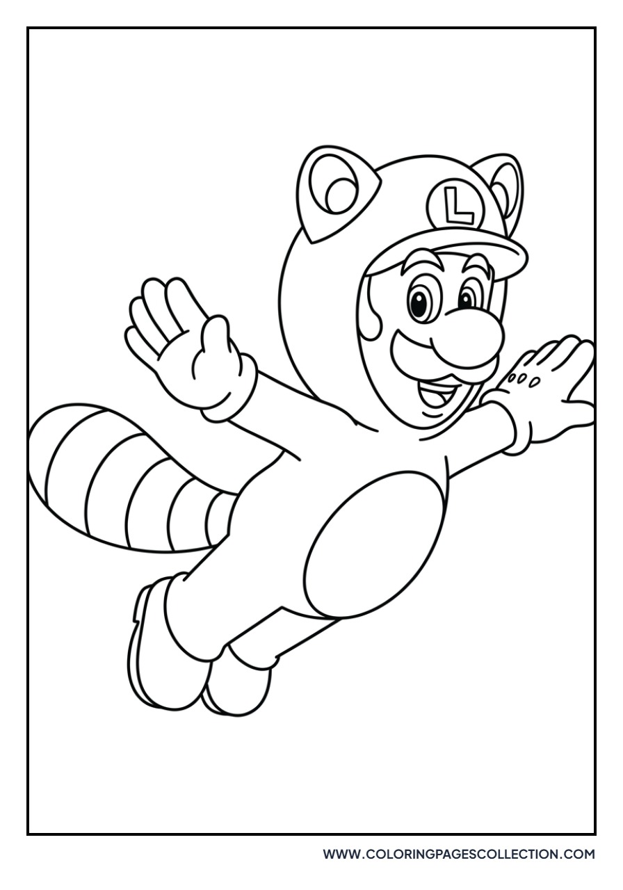 Tanooki Luigi Flying