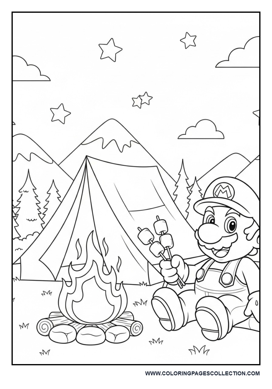 Camping Mario in Nature