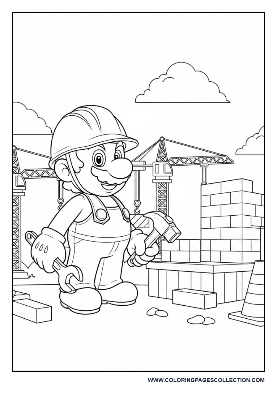 Construction Mario at Work